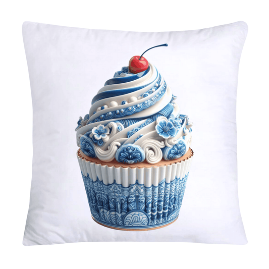 Blue Willow Chinoiserie Cupcake Throw Pillow Covers 18X18-577