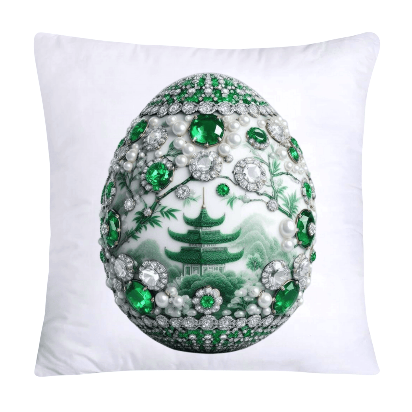 Green Willow Classic Egg 18x18 Pillow Covers-3088