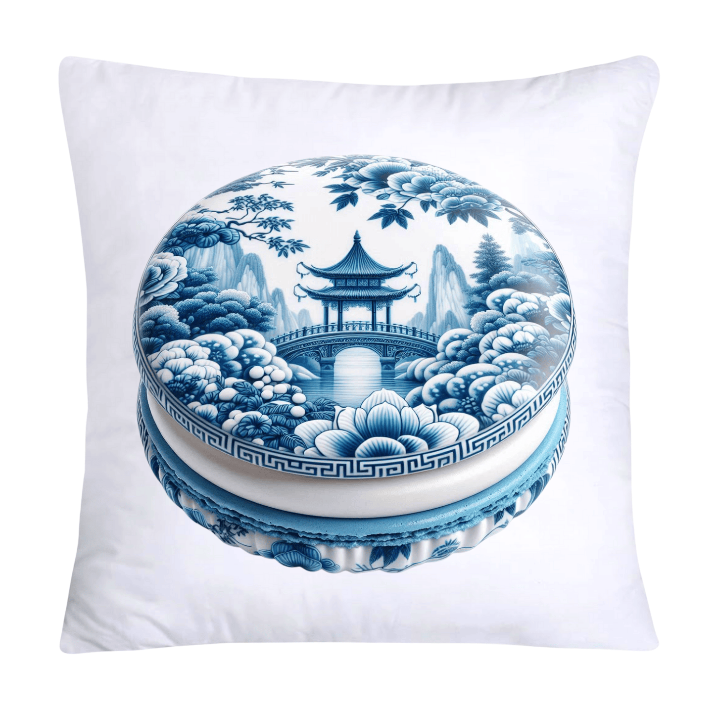 Blue Willow 18x18 Adorable Macaroon Throw Pillow Covers-1803