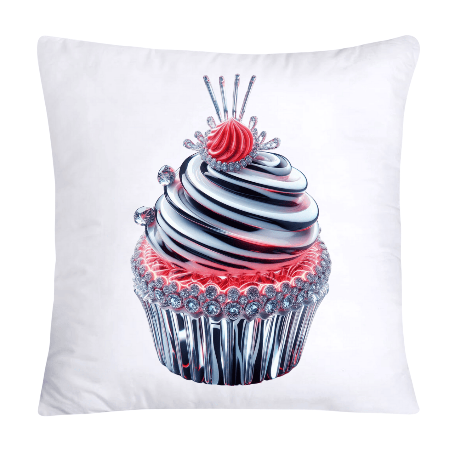 Cupcake Pillow Covers-Handblown Glass Inspired Art Images 18x18-1160
