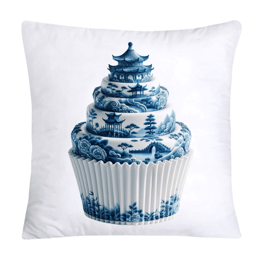 Blue Willow 18x18 Chinoiserie Cupcake Throw Pillow Covers-1538