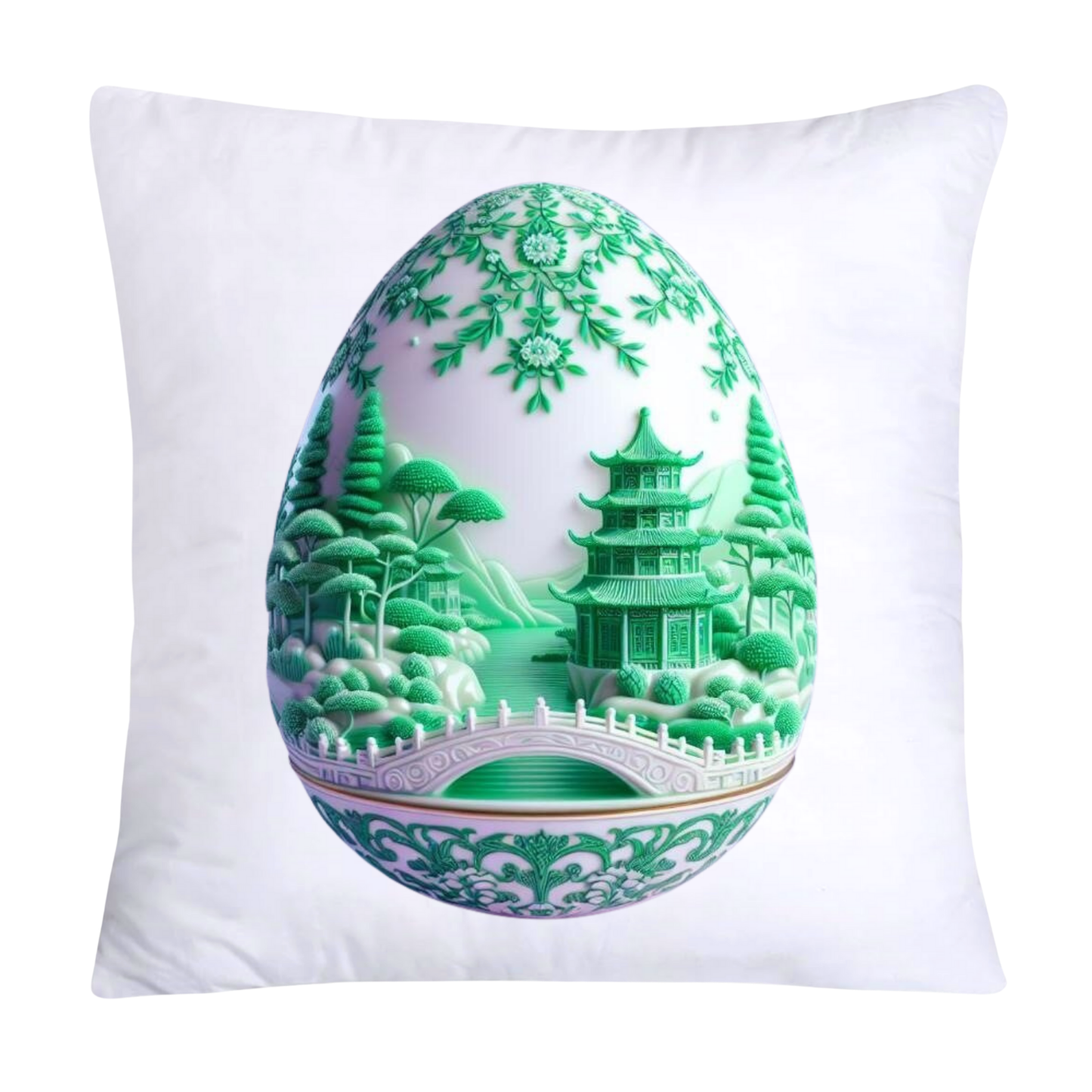 Green Willow Classic Egg 18x18 Pillow Covers-3123
