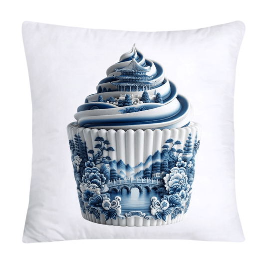 Blue Willow 18x18 Chinoiserie Cupcake Throw Pillow Covers-1537