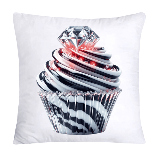 Cupcake Pillow Covers-Handblown Glass Inspired Art Images 18x18-1174