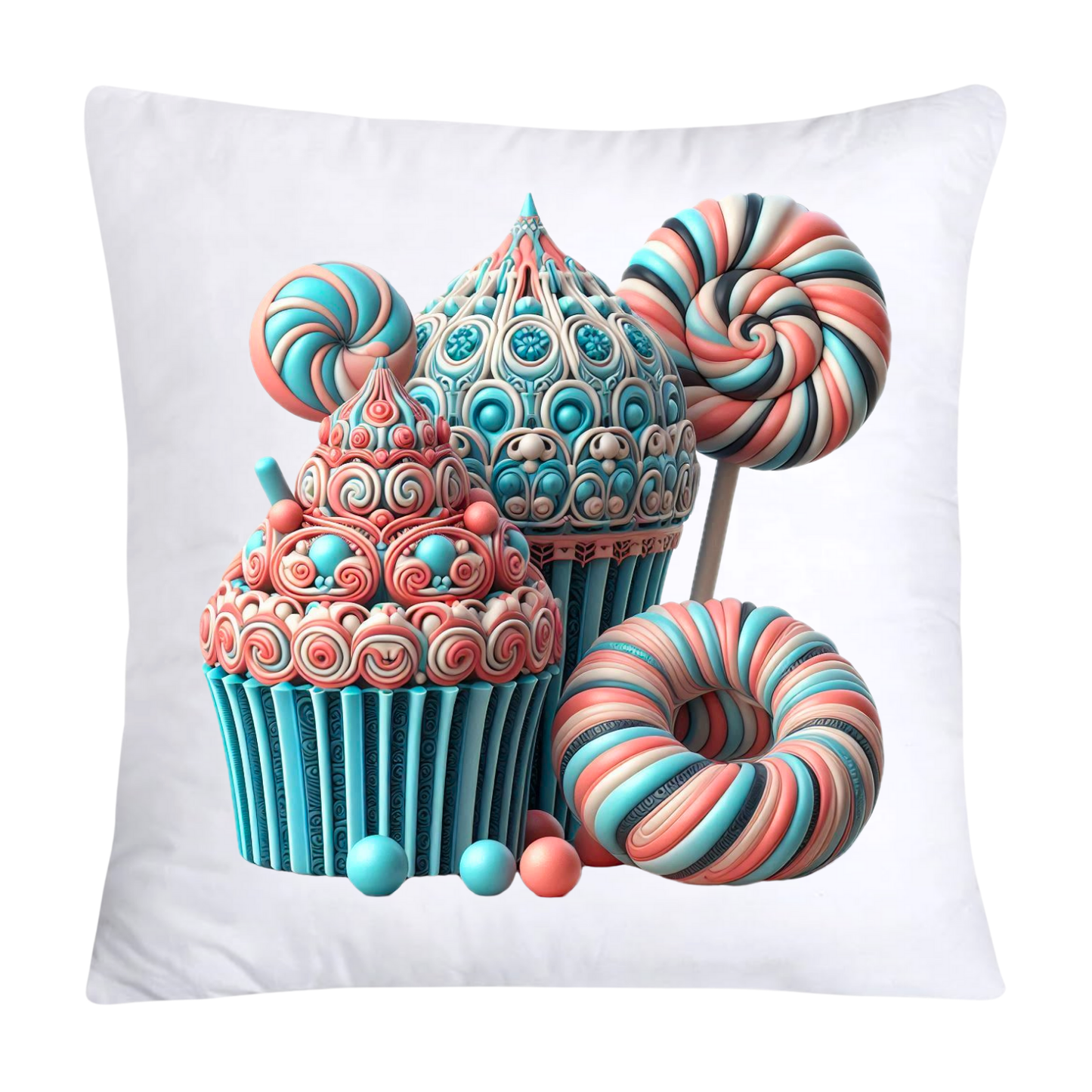 18x18 Cupcakes Donuts and Candy Speciality Pillow Covers-381