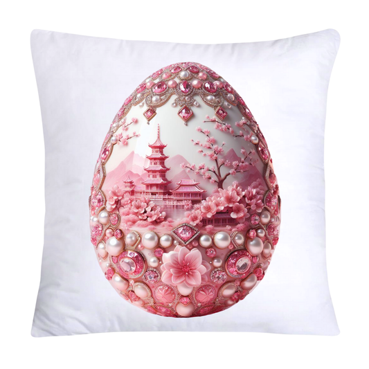 Pink and White Willow Egg Vintage Inspired-22