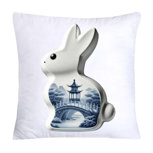 Blue Willow Easter Bunny/Peeps 18x18 Pillow Covers-1545