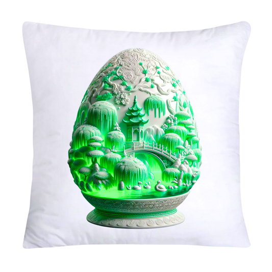 Green Willow Classic Egg 18x18 Pillow Covers-3143