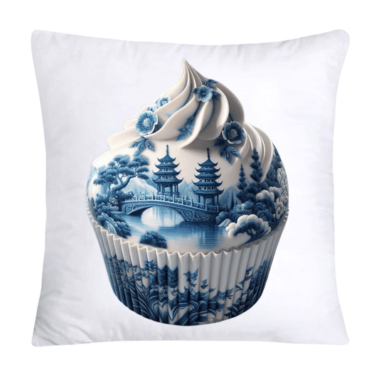 Blue Willow 18x18 Chinoiserie Cupcake Throw Pillow Covers-1534