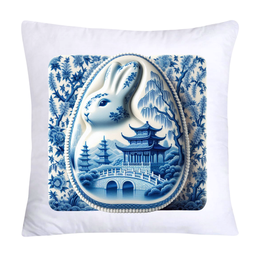 Blue Willow Easter Bunny/Peeps 18x18 Pillow Covers-1542
