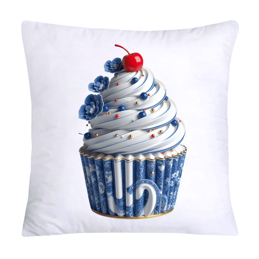 Blue Willow Chinoiserie Cupcake Throw Pillow Covers 18X18-586