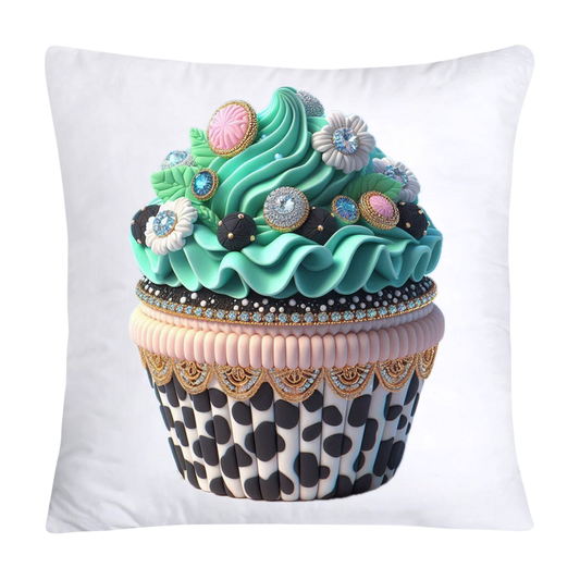 Wild Animal Print Cupcake Throw Pillow Covers 18x18-389