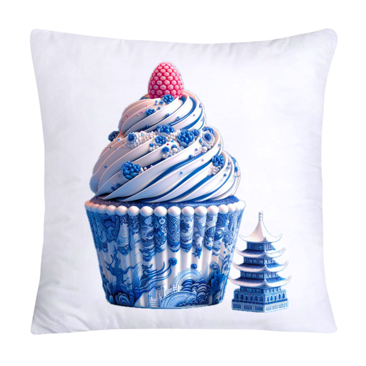 Blue Willow 18x18 Chinoiserie Cupcake Throw Pillow Covers-1587