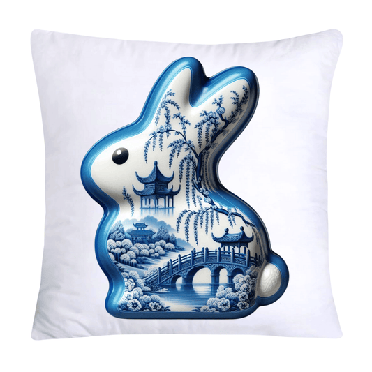 Blue Willow Easter Bunny/Peeps Pillow Covers-18x18-1066
