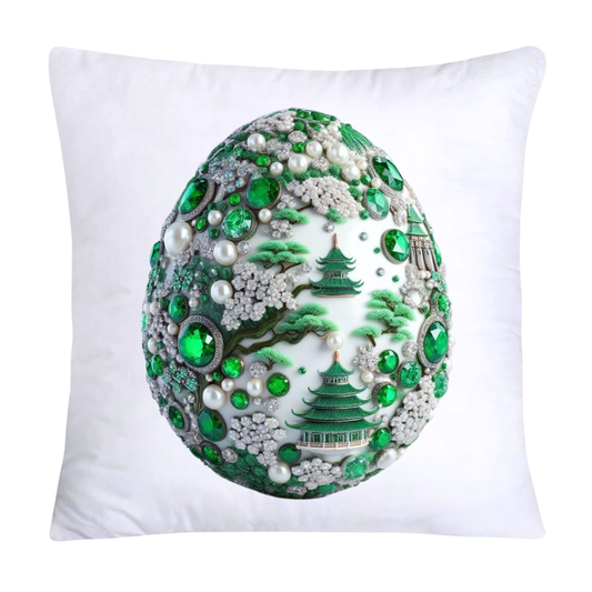 Green Willow Classic Egg 18x18 Pillow Covers-3135