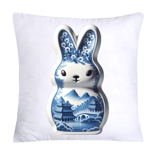 Blue Willow Easter Bunny/Peeps 18x18 Pillow Covers-1553