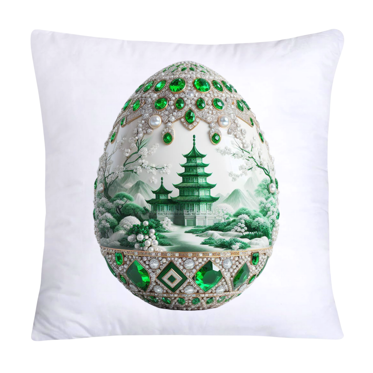 Green Willow Classic Egg 18x18 Pillow Covers-3101