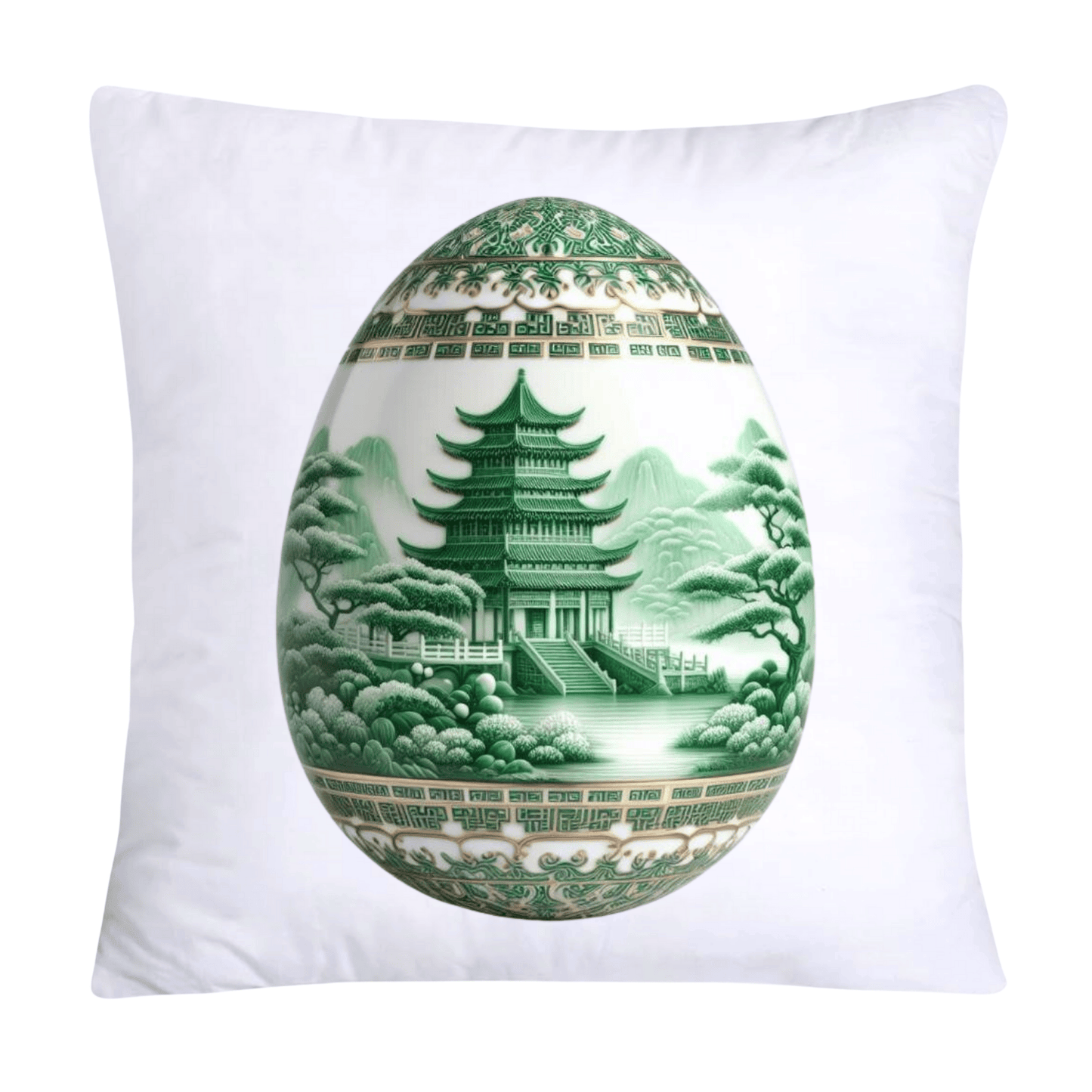 Green Willow Classic Egg 18x18 Pillow Covers-3138