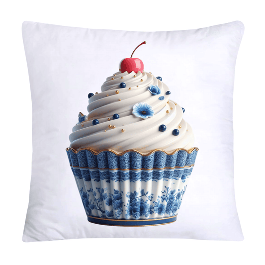 Blue Willow Chinoiserie Cupcake Throw Pillow Covers 18X18-585