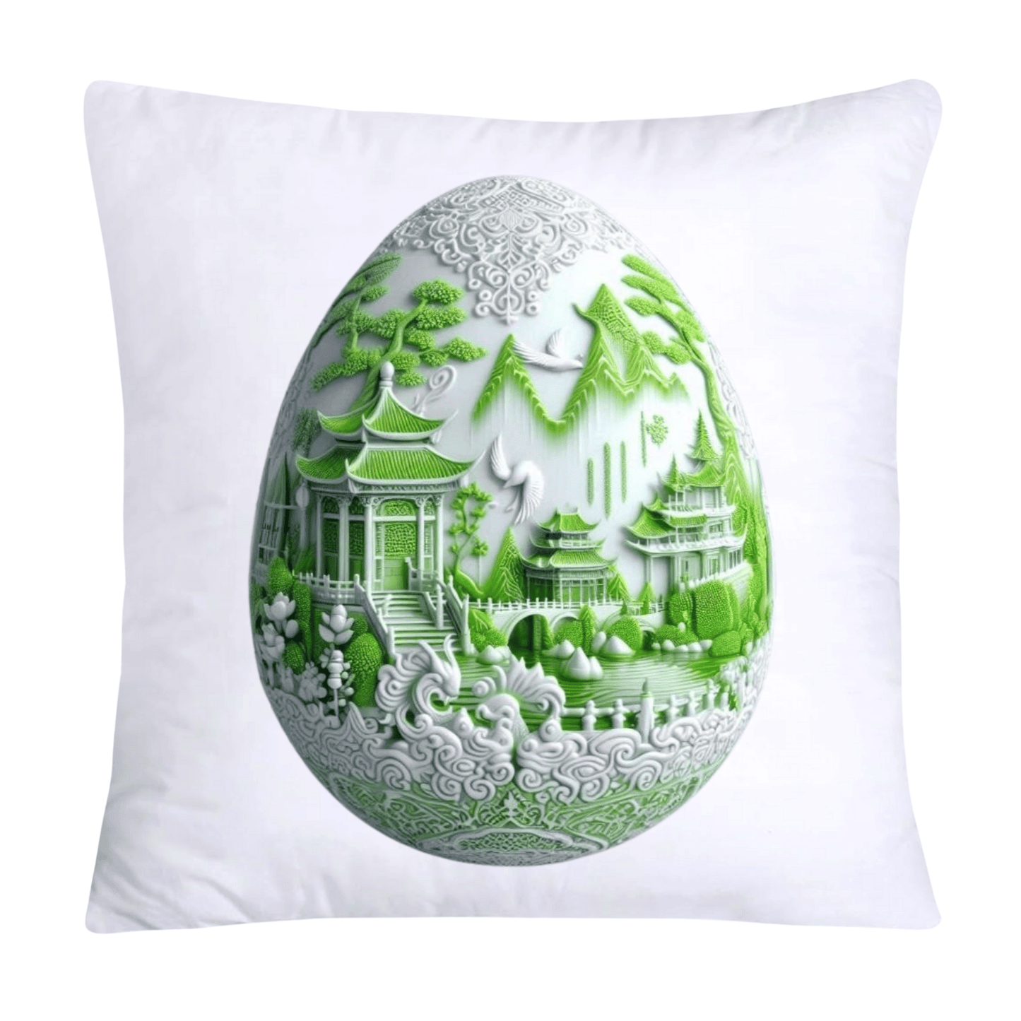 Green Willow Classic Egg 18x18 Pillow Covers-3122
