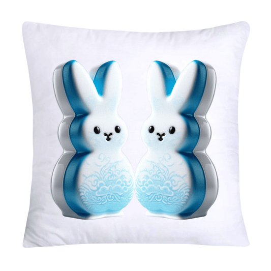 Blue Willow Easter Bunny/Peeps 18x18 Pillow Covers-1559