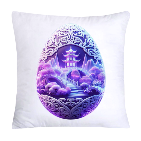 Purple Willow Egg Chinoiserie Throw Pillow Covers 18x18-1810