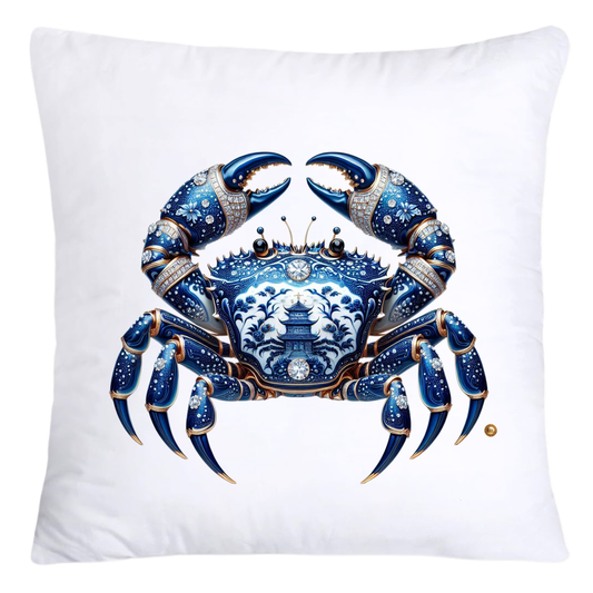 Blue Willow Stunning Crab Pillow Covers-5578