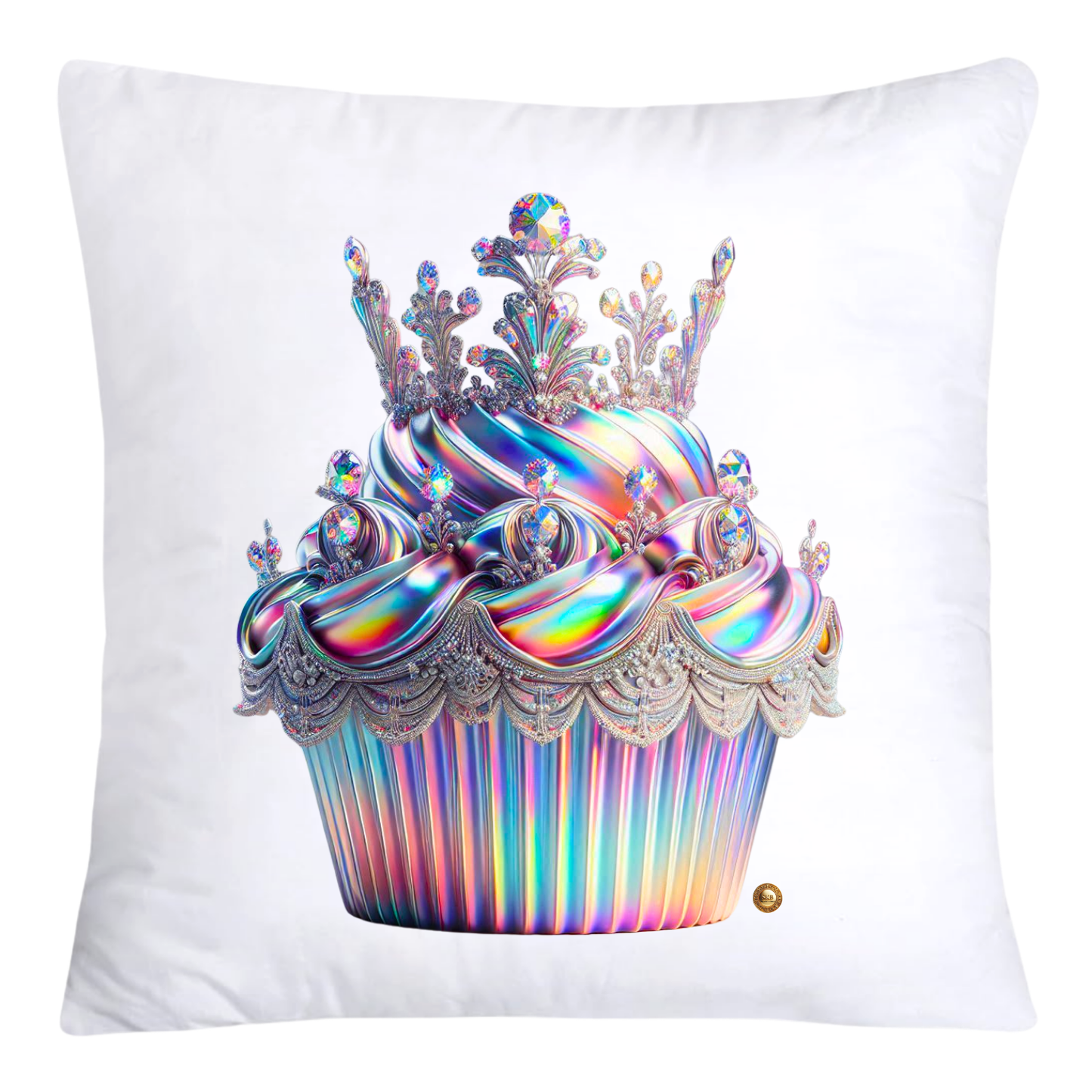 Iridescent Royal Cupcake Pillow Covers 18x18-4047