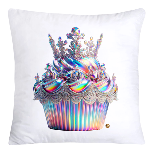 Iridescent Royal Cupcake Pillow Covers 18x18-4047