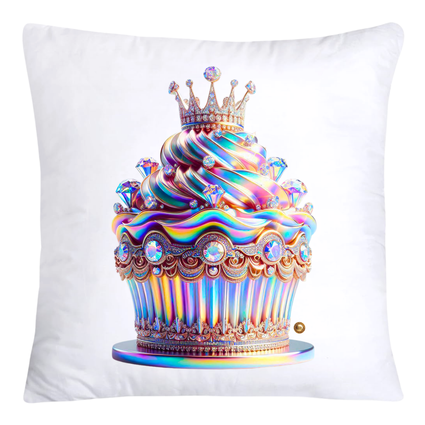 Iridescent Royal Cupcake Pillow Covers 18x18-4046