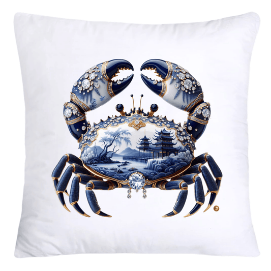 Blue Willow Stunning Crab Pillow Covers-5581