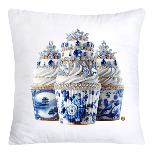 Blue Willow Chinoiserie 18x18 Cupcake Throw Pillow Covers-4117
