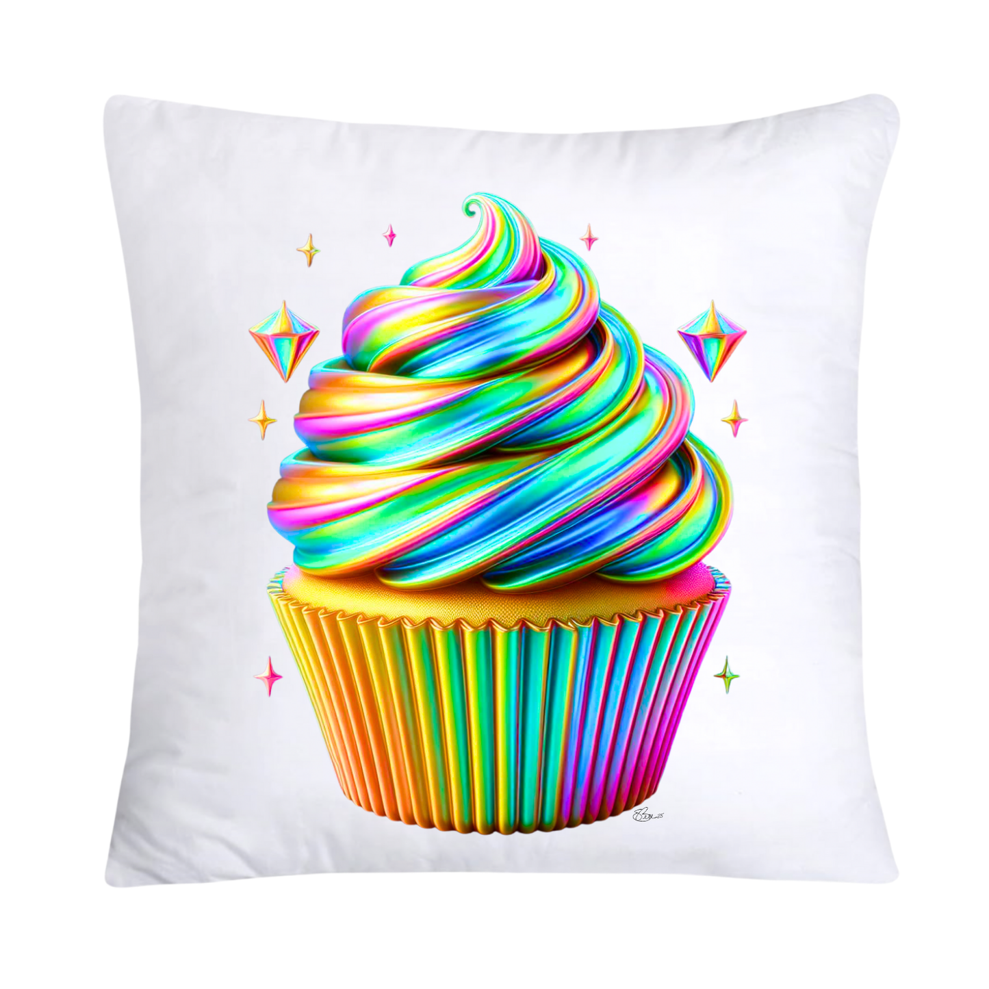 Iridescent Royal Cupcake Pillow Covers 18x18-404