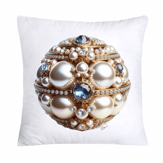 Beautiful Gold, Pearl and Diamond Orb/Ball 18x18 Pillow Covers-5718