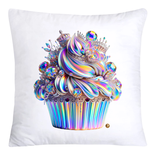 Iridescent Royal Cupcake Pillow Covers 18x18-4057