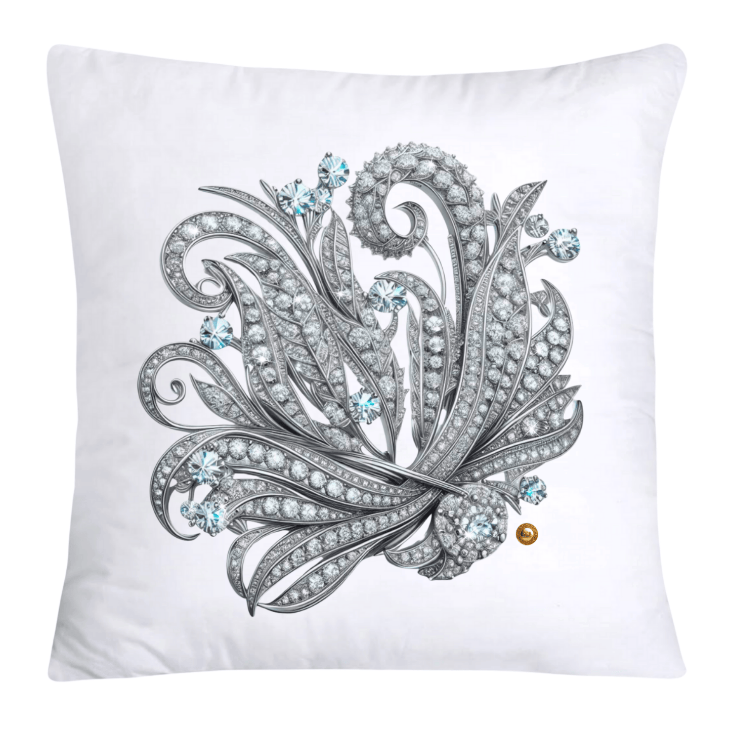 Dazzling Diamond Broach/Pin Pillow Covers 18x18-4242