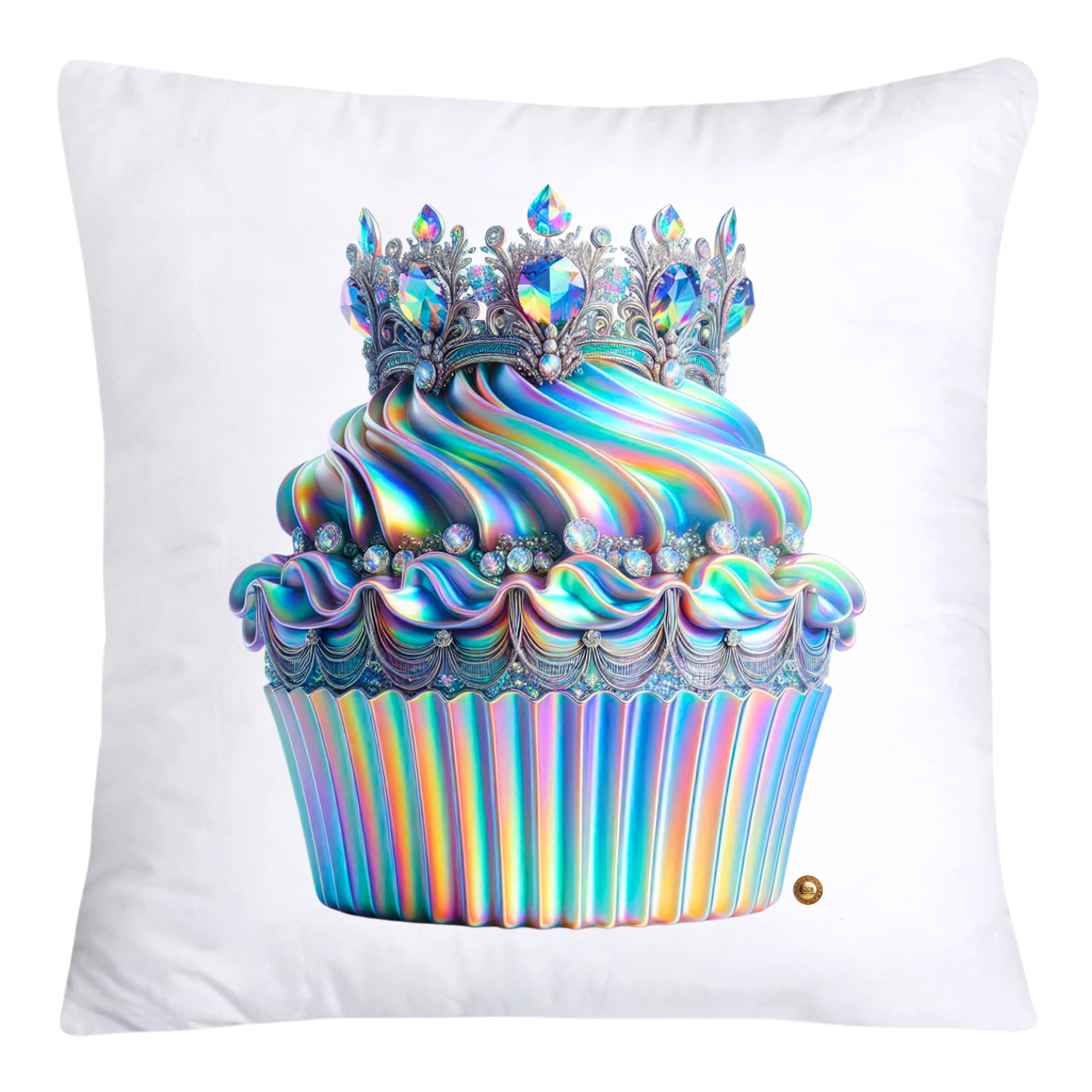 Silver Iridescent Royal Cupcake Pillow Covers 18x18-4646