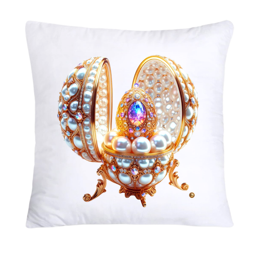 Stunning Gold and Pearls Inspired Faberge Egg Pillow Covers-4808