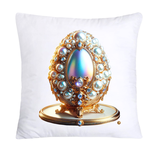 Stunning Gold and Pearls Inspired Faberge Egg Pillow Covers-4821