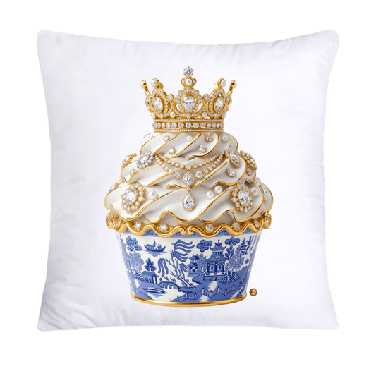 Blue Willow 18x18 Chinoiserie Cupcake Throw Pillow Covers-4517