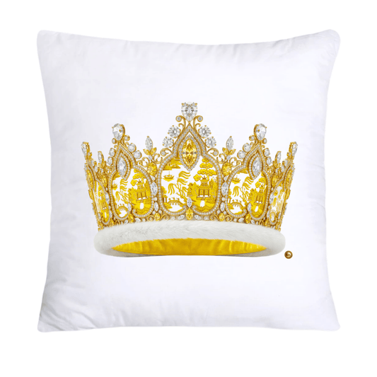 Yellow Willow King/Queen Royal Crown Pillow Covers 18x18-4564