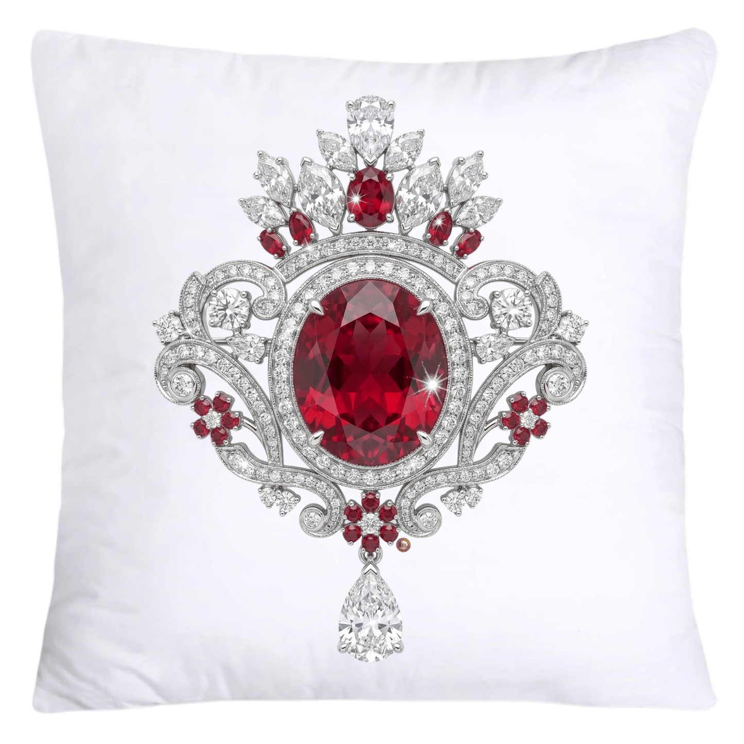 Dazzling Diamond Brooch/Pin Pillow Covers 18x18-5183