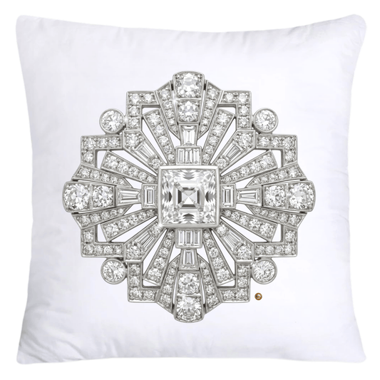 Dazzling Diamond Brooch/Pin Pillow Covers 18x18-5192
