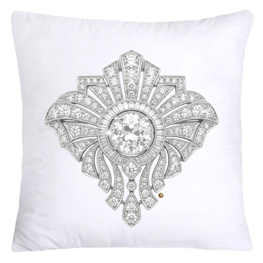 Dazzling Diamond Brooch/Pin Pillow Covers 18x18-5186
