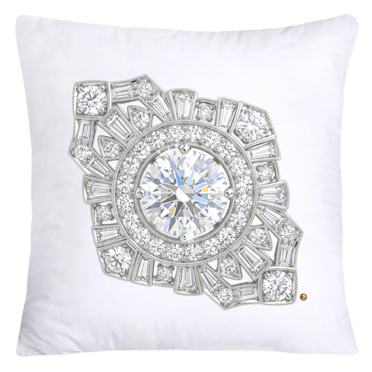 Dazzling Diamond Brooch/Pin Pillow Covers 18x18-5197