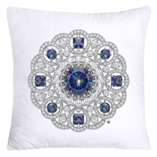 Dazzling Diamond Brooch/Pin Pillow Covers 18x18-5176