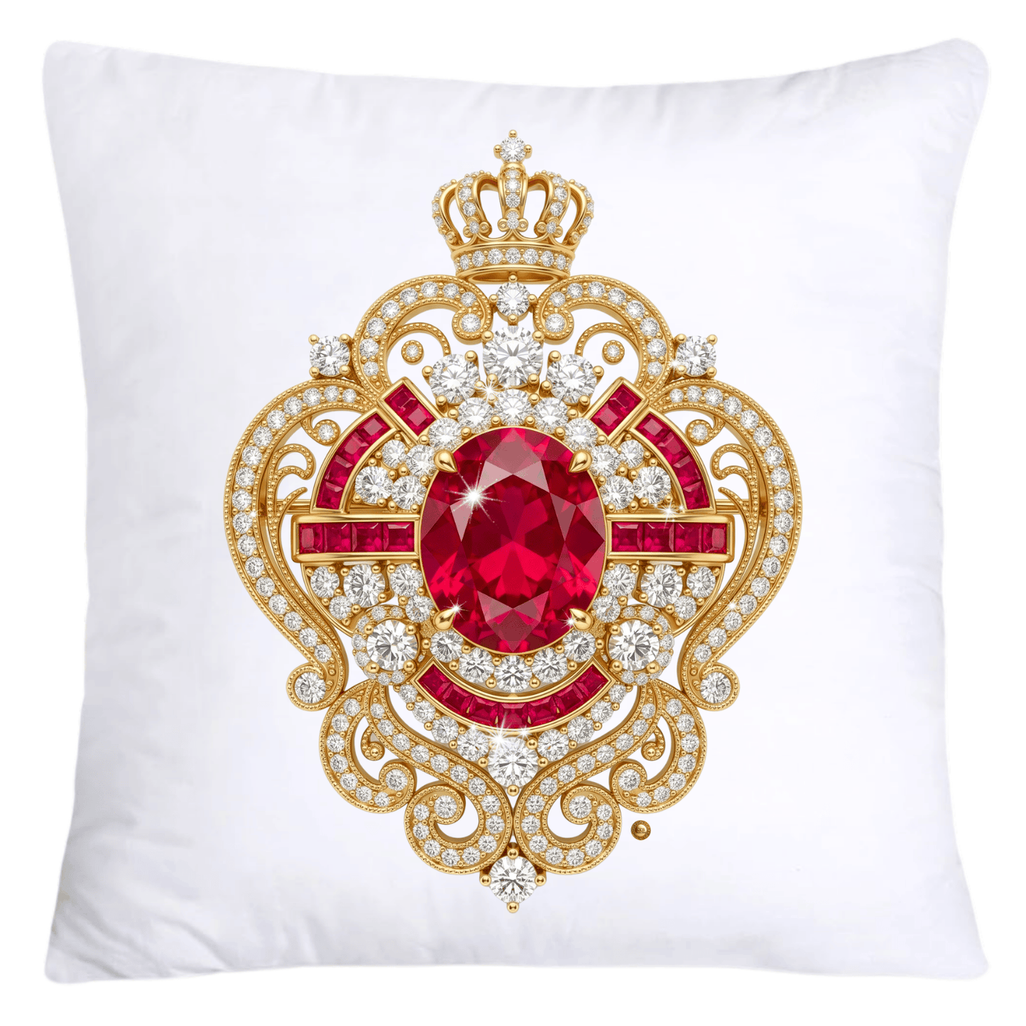 Dazzling Diamond Brooch/Pin Pillow Covers 18x18-5191