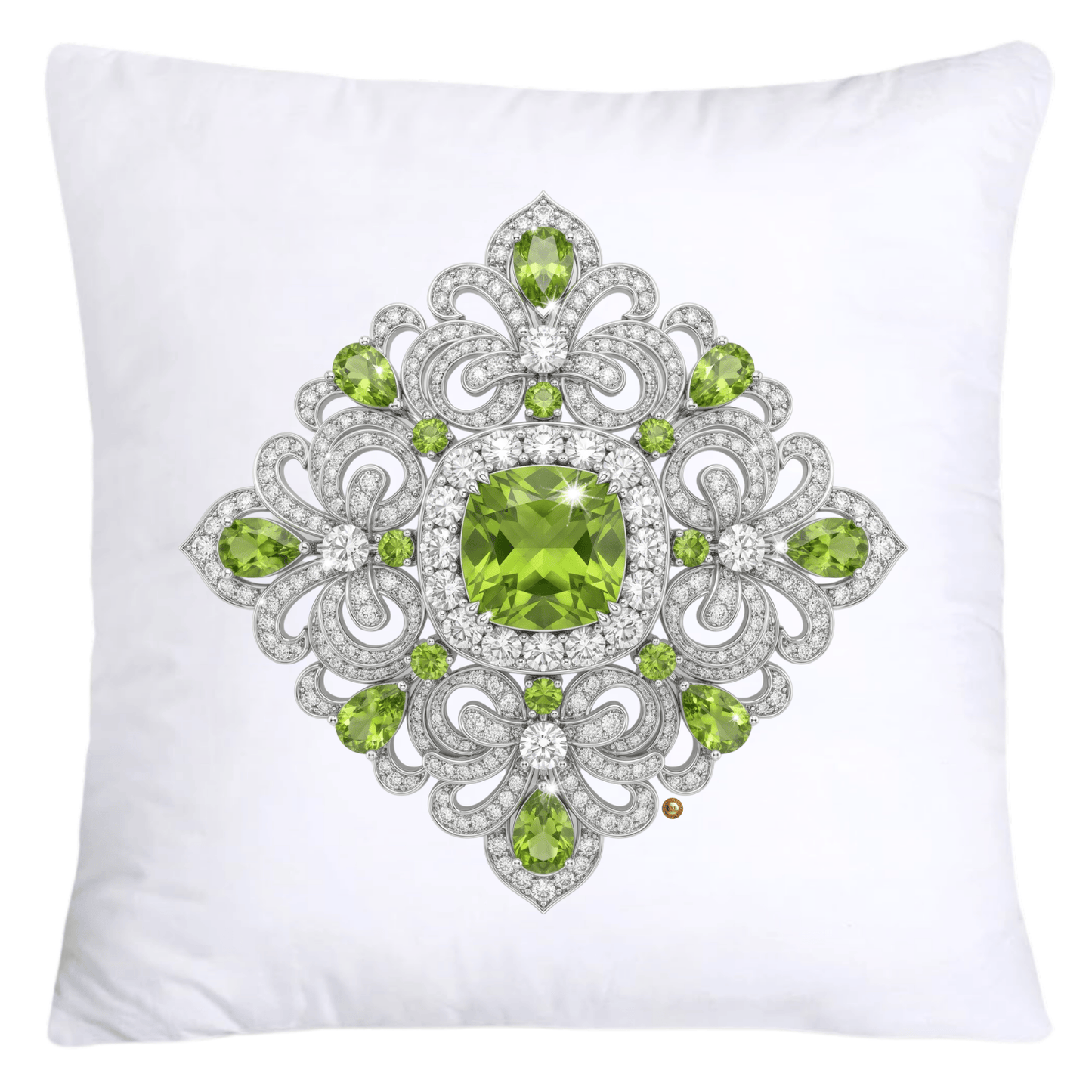 Dazzling Diamond Brooch/Pin Pillow Covers 18x18-5188