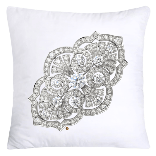 Dazzling Diamond Brooch/Pin Pillow Covers 18x18-5195