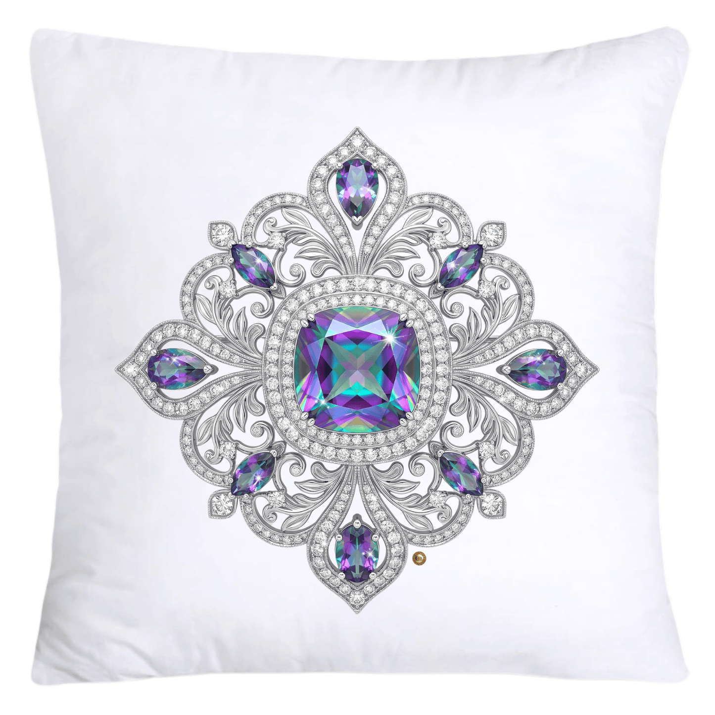 Dazzling Diamond Brooch/Pin Pillow Covers 18x18-5181